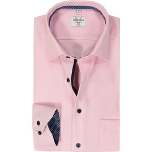 MARVELIS modern fit overhemd, structuur, roze