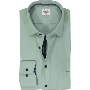 MARVELIS modern fit overhemd, structuur, groen