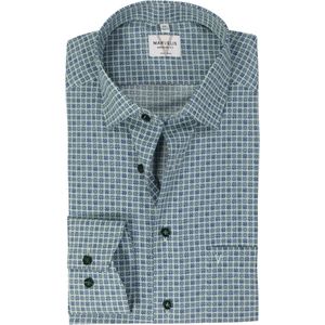 MARVELIS - Modern Fit - Overhemd - Groen Dessin - Lange Mouwen