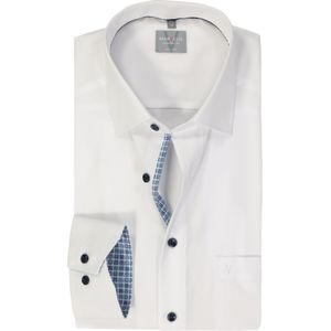 MARVELIS - Comfort Fit - Overhemd - Wit - Popeline - Strijkvrij