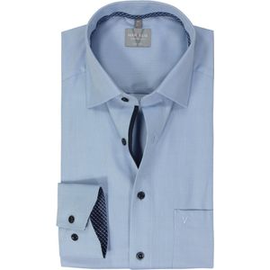 MARVELIS - Comfort Fit - Overhemd - Lichtblauw - Strijkvrij, Lange Mouwen, Normale Kent Kraag