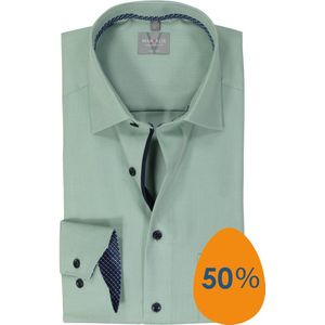 MARVELIS - Comfort Fit - Overhemd - Groen - Structuurweving