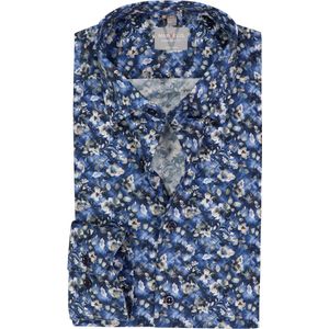 MARVELIS comfort fit overhemd, popeline, donkerblauw dessin