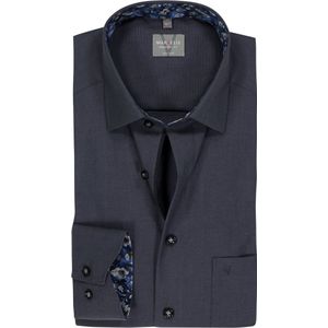 MARVELIS - Comfort Fit - Overhemd - Zwart - Popeline - Strijkvrij