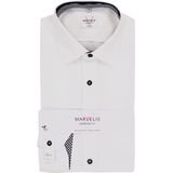 MARVELIS modern fit overhemd, mouwlengte 7, twill, wit