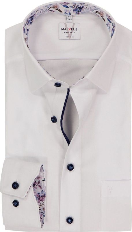 Marvelis Overhemd wit, Effen