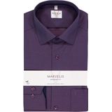 MARVELIS - Modern Fit - Overhemd - Paars - Strijkvrij