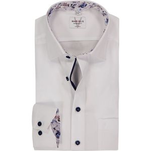 MARVELIS - Modern Fit - Overhemd - Wit - Mouwlengte 7 - Strijkvrij
