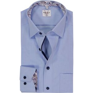 MARVELIS - Modern Fit - Overhemd - Lichtblauw - Mouwlengte 7 - Popeline