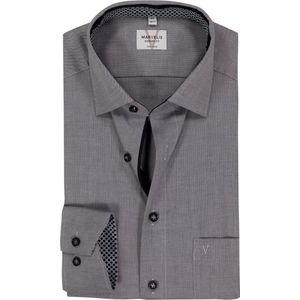 MARVELIS - Modern Fit - Overhemd - Zilvergrijs - Strijkvrij