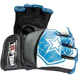 TOP TEN MMA Unisex - volwassenen 2312-6004 American Football Receiver-handschoenen, wit-blauw, M