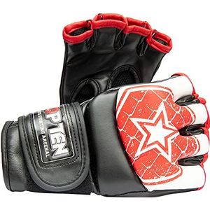 TOP TEN MMA Unisex - volwassenen 2312-4004 American Football Receiver-handschoenen, wit-rood, M