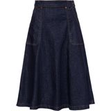 Queen Kerosin - Vintage Denim Swing Rok - A-lijn - Regular Fit