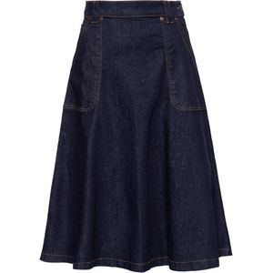 Queen Kerosin - Vintage Denim Swing Rok - A-lijn - Regular Fit