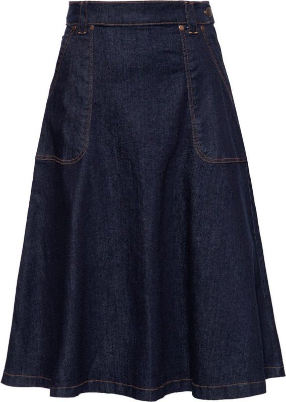 Queen Kerosin - Vintage Denim Swing Rok - A-lijn - Regular Fit