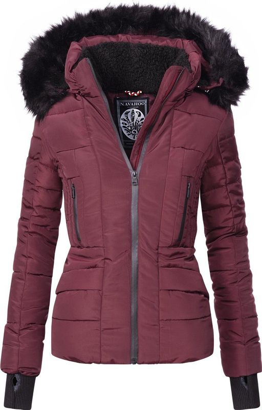 Navahoo - Adele - Dames Winterjas - Warm - Met Teddyvoering & Afneembare Bontkraag