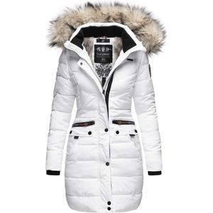 Warm & Waterafstotend Navahoo PAULA PRINCESS Winterjas Dames Volwassen Capuchon Wit