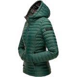 Marikoo dames gewatteerde jas – Asraa, licht met capuchon & contrasterende voering