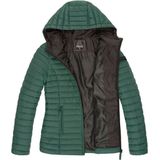 Marikoo dames gewatteerde jas – Asraa, licht met capuchon & contrasterende voering