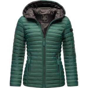 Marikoo dames gewatteerde jas – Asraa, licht met capuchon & contrasterende voering