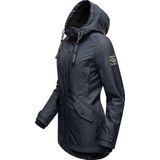 MARIKOO - Functionele Jas - Marine/Rood - Gewatteerde Jas - Met Capuchon