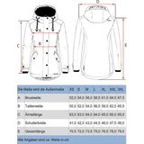 MARIKOO - Functionele Jas - Marine/Rood - Gewatteerde Jas - Met Capuchon