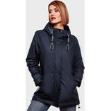 MARIKOO - Functionele Jas - Marine/Rood - Gewatteerde Jas - Met Capuchon