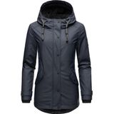 MARIKOO - Functionele Jas - Marine/Rood - Gewatteerde Jas - Met Capuchon