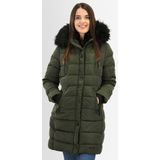 Navahoo dames lange winterjas Lotusblüte Princess – Warm & Elegant