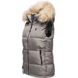 Marikoo - Eisflöckchen - Gewatteerd Vest - Met Capuchon en Imitatiebontkraag