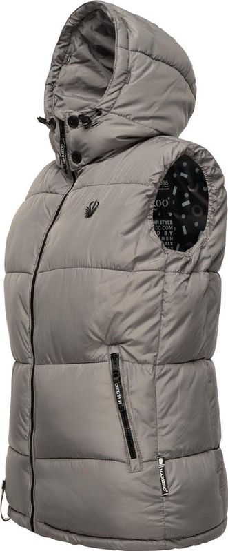 Marikoo - Eisflöckchen - Gewatteerd Vest - Met Capuchon en Imitatiebontkraag