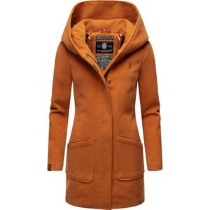 Marikoo dames wintermantel met capuchon en getailleerd model