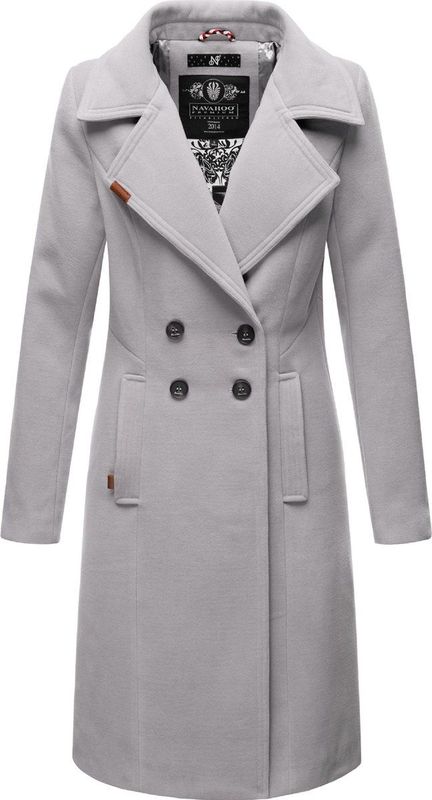 Marikoo - Navahoo B661 - Dames Mantel - Zink-grijs - Trenchcoat