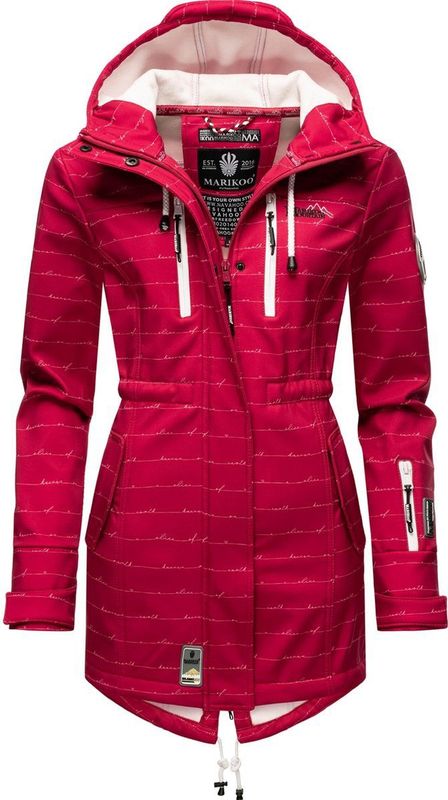 Marikoo Funktionsmantel Zimtzicke Wasserdichter Softshell Parka mit Kapuze