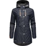 NAVAHOO Tussenmantel 'Rainy Forest'  donkerblauw / oranje / wit