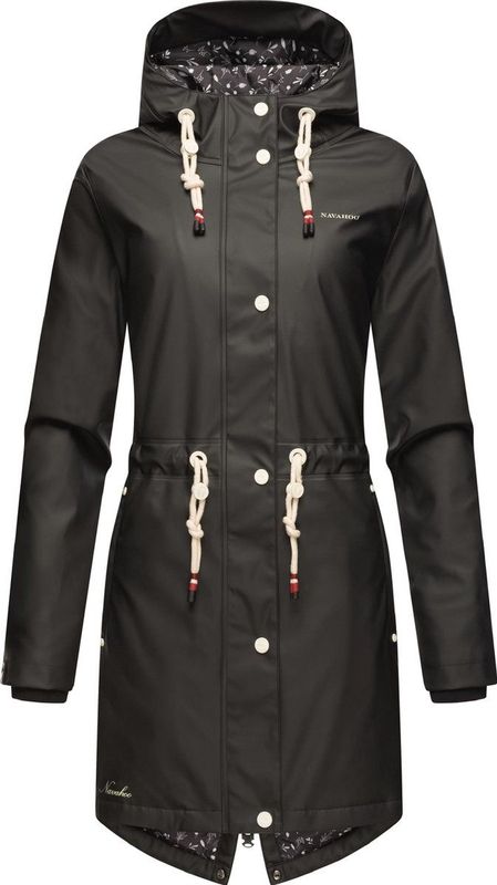 Navahoo - Flower of Ocean - Regenjas - Blauw - Waterdicht, Gevoerd, Met Capuchon