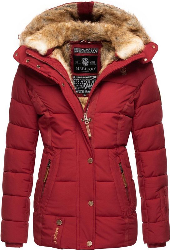 Marikoo - Nekoo - Winterjas - Dames - Met Afneembare Capuchon - Imitatiebont