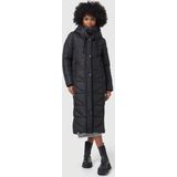 NAVAHOO - Waffelchen - Gewatteerde Jas - Zwart - Lange Pasvorm