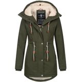 Navahoo - Ireliaa - Parka - Olijf - Windafstotend met Teddyvoering en Capuchon
