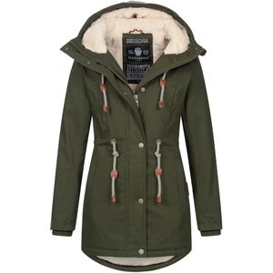 Navahoo - Ireliaa - Parka - Olijf - Windafstotend met Teddyvoering en Capuchon