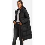 Marikoo lange dames gewatteerde winterjas met capuchon – Nomadiaa
