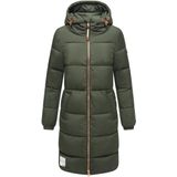 Marikoo lange dames gewatteerde winterjas met capuchon – Nomadiaa