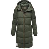 Marikoo lange dames gewatteerde winterjas met capuchon – Nomadiaa