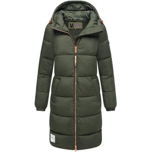 Marikoo lange dames gewatteerde winterjas met capuchon – Nomadiaa