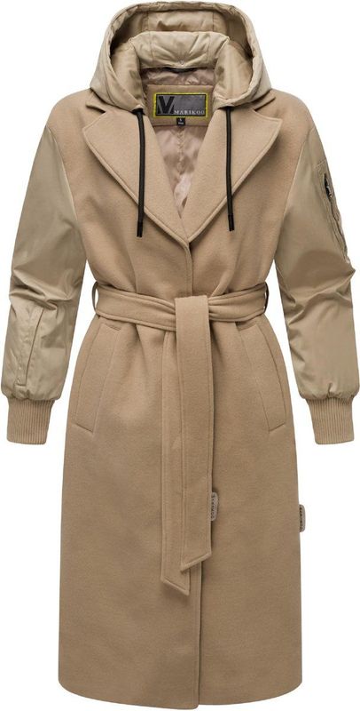 MARIKOO - N016 - Winterjas - Zand-beige - Dames - Afneembare Capuchon