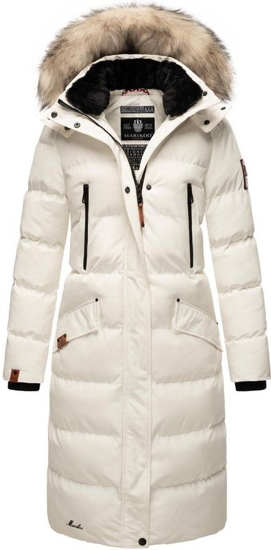 Marikoo - Schneesternchen - Winterjas - Lang - Met Capuchon & Imitatiebontkraag