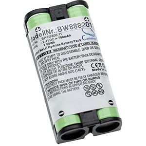 vhbw Accuvervanging voor Sony BP-HP800-11 voor draadloze headset hoofdtelefoon (700mAh, 2,4V, NiMH)