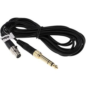 vhbw Audio AUX-kabel compatibel met AKG K240 MK II, K141 MK II, K171 MK II hoofdtelefoon - audiokabel 3,5 mm jack naar 6,3 mm, 3 m, zwart