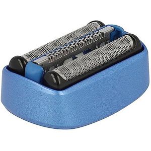 vhbw Scheerkop compatibel met Braun CoolTec CT2CC, CT2S, CT3CC, CT4CC elektrisch scheerapparaat, scheerkopcassette, zwart/blauw