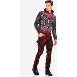 Cipo & Baxx Straight-Jeans Jeans mit Biker- und Punk-Elementen, CD558